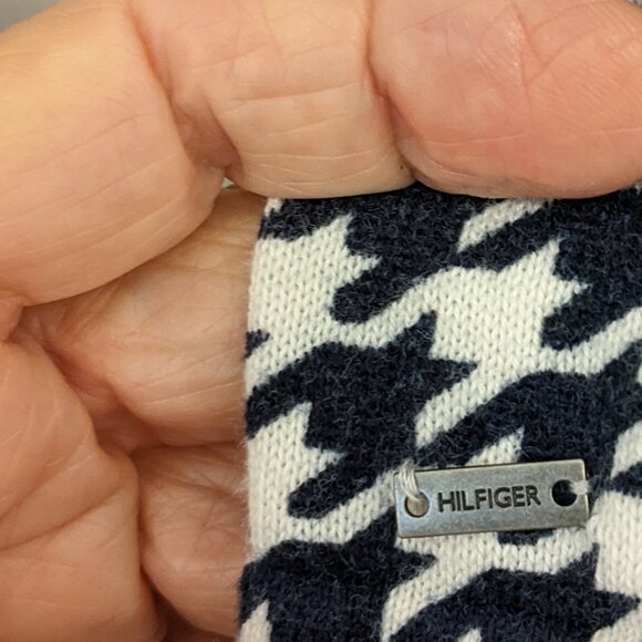 Vintage Tommy Hilfiger Houndstooth Cardigan XS Y2K Preppy Pima Cotton - Picture 3 of 6